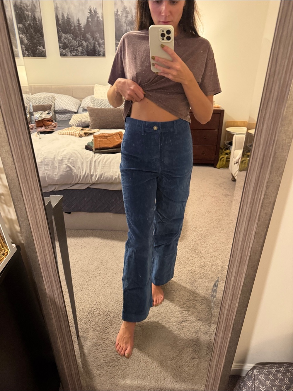 Blue Everlane Corduroy Pants